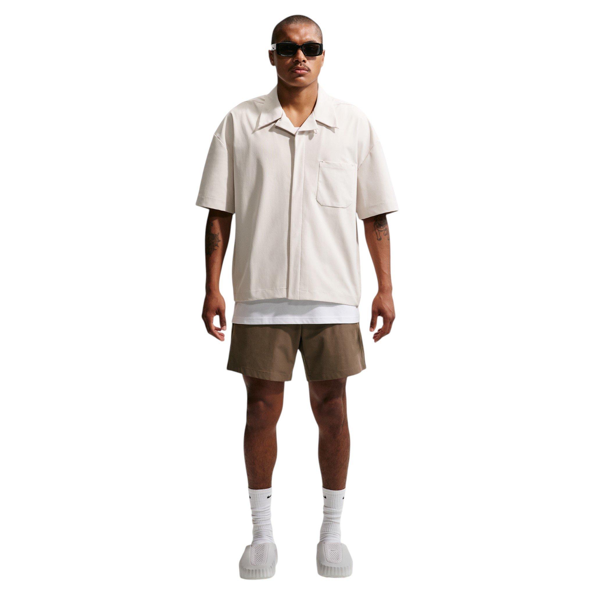 Nike Men's 24.7 PerfectStretch Dri-FIT UV Button-Up Shirt - Light Brown - LIGHT BROWN